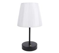 ASHATA Lampe de Table LED sans Fil Vintage élégante à intensité Variable pour Chambre à Coucher, Abat-jour en Tissu, Lumière Blanche Chaude, Rechargeable par USB pour Chambre à Coucher, Salon, 1 X