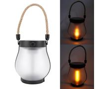 ASHATA Lanterne Solaire, Lumière du Jardin à LED Suspendu à L'épreuve avec Poignée de Corde de Chanvre et 2 Modes D'éclairage, pour le Chemin de Patio de la Cour de Camping Extérieur