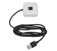ASHATA Lecteur D' Digitales USB pour PC, Dongle Biométrique pour Scanner D' Digitales e sécurité à Reconnaissance Rapide Tactile à 360 Degrés avec Câble (Silver)