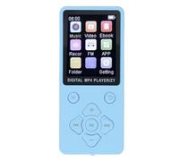 ASHATA Lecteur de Musique Numérique Portable Écran Couleur 1,8 Pouces avec Bluetooth 5.0 et Stockage 64 Go pour L'enregistrement Vocal et Le Divertissement (Blue)