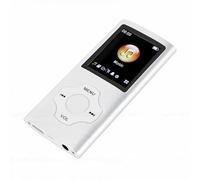 ASHATA Lecteur MP3 Bluetooth 5.3, Baladeur Numérique 32GB écran LCD 1.8 Pouces, Son HiFi, for Sport et Usage Quotidien (Gris Argent)