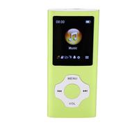 ASHATA Lecteur MP3 Bluetooth 5.3 LCD 1,8 Pouces, Lecteur de Musique HiFi sans Perte avec Enregistrement Vocal FM E-Book pour Le Sport (Green)