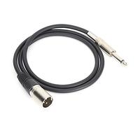 ASHATA Ligne, PVC + Métal de Connexion en Alliage en Aluminium Ligne de 6,35 Mm XLR Câble Microphone pour les Cornes de Voiture pour les Subwoofers de Voiture (XLR femelle 2m / 6,56 pieds)