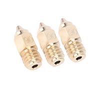 ASHATA Lot de 3 Buses en Laiton de 0,6 Mm pour Imprimante 3D Ender 5 Maximum, Buses Hotend en Laiton pour Imprimante 3D pour Ender 5, M6 X 15 Mm, Compatible avec PLA ABS PETG TPE TPU