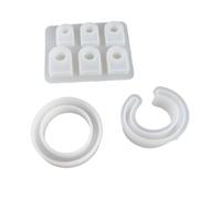 ASHATA Lot de 3 Moules en Silicone de Grande Taille en Forme de C pour Bracelet, Bague, Colle Goutte à Goutte, Ensemble pour la Fabrication de Bijoux en Résine Faits à la Main, Moule en Silicone