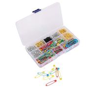 ASHATA Lot de 500 épingles de sûreté Multicolores de Tailles Assorties, Lot Mixte d'épingles à Coudre en Acier nickelé de 19 Mm à 50 Mm pour Le Tissu, l'étiquetage, Le Matelassage, la Fabrication de