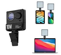 ASHATA Lumières Vidéo RVB, Lumière de Caméra LED 10 W Kit D'éclairage Vidéo de Photographie de Remplissage RVB, 84 LED 1800 K 9000 K à intensité Variable avec écran LCD et Charge de