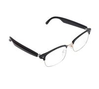ASHATA Lunettes Bluetooth Intelligentes Anti-lumière Bleue Haut-parleurs | Double haut-parleurs à oreille ouverte, micro Hi Fi antibruit, contrôle tactile, cadre léger, élégant noir doré