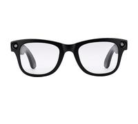 ASHATA Lunettes Intelligentes avec Lampe de Poche BT Call Music avec Traduction AI, Verres Transparents