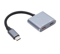 ASHATA Lunettes USB C vers AR et Adaptateur de Charge, Charge Rapide PD3.0 100 W, Résolution 4K 60 Hz, et Lecture, pour Lunettes AR Switch Connect, Gris