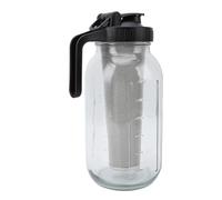 ASHATA Machine de café à la Brasserie Froide, Poignée Ergonomique Café en Verre épais -jar -jug-jug Filtre en Acier Inoxydable pour le Bureau (2000 ml)