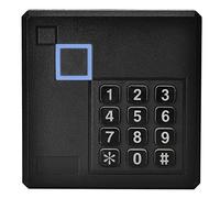 ASHATA Machine de contrôle d'accès, système de contrôle d'accès de Serrure de Porte IP65 RFID 125 kHz / 13.56MHZ, Wiegand 26/34, Lecteur de Cartes de contrôle d'accès Noir(Lecteur IC)