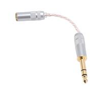 ASHATA Mâle de 6,35 Mm à 4,4 Mm Câble Adaptateur de Casque Féminin, Cuivre plaqué en Argent avec Connecteurs Plaqués Or pour Appareils Sonores