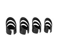 ASHATA Médiators de Guitare pour Banjo Basse, 4 Pièces, Kit d'accessoires pour Instruments de Protection du Bout des Doigts avec Médiator de Pouce, Protège-doigts de Guitare pour électrique (BLACK)