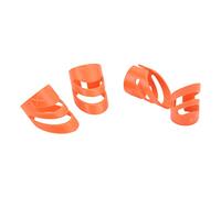 ASHATA Médiators de Guitare pour Banjo Basse, 4 Pièces, Kit d'accessoires pour Instruments de Protection du Bout des Doigts avec Médiator de Pouce, Protège-doigts de Guitare pour électrique (rouge)