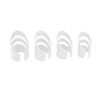 ASHATA Médiators de Guitare pour Banjo Basse, 4 Pièces, Kit d'accessoires pour Instruments de Protection du Bout des Doigts avec Médiator de Pouce, Protège-doigts de Guitare pour électrique (WHITE)