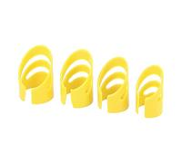 ASHATA Médiators de Guitare pour Banjo Basse, 4 Pièces, Kit d'accessoires pour Instruments de Protection du Bout des Doigts avec Médiator de Pouce, Protège-doigts de Guitare pour électrique (YELLOW)