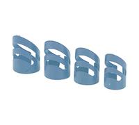 ASHATA Médiators de Guitare pour Banjo Basse, 4 Pièces, Kit d'accessoires pour Instruments de Protection du Bout des Doigts avec Médiator de Pouce, Protège-doigts de Guitare pour électrique (BLUE)