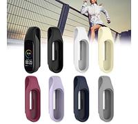 ASHATA Mi Band 6 Pince/Support de Remplacement Housse de Bracelet Souple Anti-Chute Course à Pied Escalade Tennis Mode Violet Clair Noir Gris Jaune pour Mi Band 6 (Violet Peu Profond)