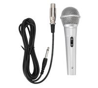 ASHATA Microphone câblé à Main, Microphone Vocal Dynamique pour Haut-Parleur, Cardioïde de Micro Manuel câblé de 6,35 Mm pour Chanter des Performances de Scène D'enregistrement
