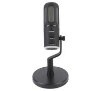 ASHATA Microphone Cardioïde Dynamique, Microphone Dynamique RVB Interface USB XLR avec Le Support en Porte-à-Faux pour Le Jeu pour Enregistrer Le Podcast en Streaming en Direct