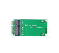 ASHATA Mini Carte Adaptateur PCI-E Express, Convertisseur de Carte MSATA Riser pour Contrôleur D'extension SSD pour Les Amateurs D'informatique