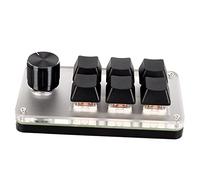 ASHATA Mini Clavier Mécanique Macro de Jeu, Clavier Macro à Interrupteur Rouge, Boutons Personnalisés, Touches de Raccourci Personnalisées, Mini Clavier USB pour Ordinateur de (6