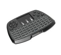 ASHATA Mini Clavier Rétroéclairage du Clavier, pavé Tactile 2 en 1 Clavier sans Fil à Double Souris Unique Accessoires de Jeu à la Main Noir avec Fréquence de Travail RF 2,4 G