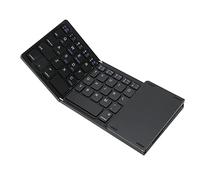 ASHATA Mini Clavier sans Fil Pliable, Clavier Bluetooth avec pavé Tactile, Prise en Complète de 3 Appareils, Clavier Pliable Portable sans Fil Rechargeable