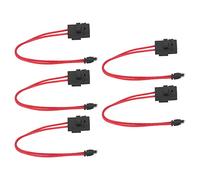 ASHATA Mini Connecteur de Porte-fusible Automobile, Rallonge de Câble ATM pour Véhicule Robuste 20A 16AWG avec 5 Fusibles, Accessoires de Circuit Automobile Faciles à Robinet (Angle plat ACD 10,9 mm)