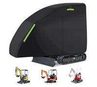 ASHATA MINI COUVERTURE DE LA DÉCAVATEUR, Tissu D'Oxford Heavy Duty 420D Imperméable avec Porte DE Fermeture éclair et Bandes Réfléchissantes, pour E32 E20 E10 KX121 3 3 U17