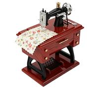 ASHATA Mini Machine à Coudre Boîte à Musique Design Rétro Liquidation Jouet Musical pour Cadeau de Collection (Boîte à Musique pour Mini Machine à Coudre 1010)
