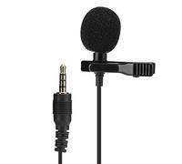 ASHATA Mini Micro Cravate à Pince à Revers, Micro à condensateur omnidirectionnel Jack 3,5 mm, Micro d'enregistrement Audio vidéo pour téléphone Youtube, Interview, Podcast, etc.