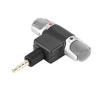 ASHATA Mini Microphone, Microphone Jack 3,5 mm Mini-Microphone stéréo numérique Portable Professionnel Professionnel Portable Angle Externe Angle de Microphone réglable pour téléphone Portable, etc