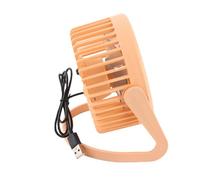 ASHATA Mini Ventilateur de Bureau, Rotation à 360 °, Moteur sans Balais à Faible Bruit, Petit Ventilateur de Table Portable alimenté par USB pour la Maison, le Bureau et les Voyages (ORANGE)