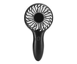 ASHATA Mini Ventilateur Portable, Ventilateur Portable Mini Système de Refroidissement Fournitures de Bureau à Domicile 3 Vitesses, Silencieux Bureau électrique Portable Mini