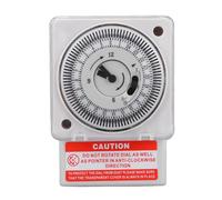 ASHATA Minuterie Mécanique, Cycle de 24 Heures, Minuterie Industrielle 16 A avec Couvercle Transparent et Bouton de Réglage des Minutes, pour Sous-station, Centre Commercial,