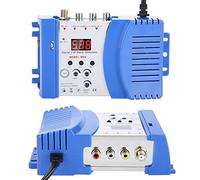 ASHATA Modulateur RF, Modulateur Numérique AV vers RF Convertisseur VHF UHF 47-868 MHz 110-240V Compatible avec Tout système CATV Local(Bleu)