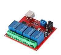 ASHATA Module de relais 4 canaux 12 V USB Smart Switch Contrôleur PC Module d'extension carte utilise une puce de contrôle USB importée haute performance.