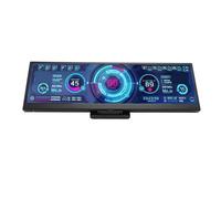 ASHATA Moniteur de Température D'ordinateur 12,6 Pouces, Moniteur de Données PC CPU GPU, Deuxième écran FHD IPS 1920 X 550 60 Hz, écran Secondaire de Boîtier D'ordinateur