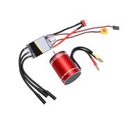 ASHATA Moteur sans Balais et ESC Combo 5600KV Haute Performance pour Bateaux et Camions RC à échelle 1/10 avec Dissipateur Thermique en Aluminium