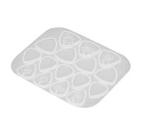 ASHATA Moule en Silicone Réutilisable pour Plectres de Guitare, Moule de Moulage en Résine époxy, Transparent et Brillant, Facile à Démouler 5,4x6,5 Pouces