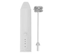 ASHATA Mousseur à Lait électrique Mélangeur Rechargeable (WHITE) | Production efficace de mousse, conception portable sans fil, matériaux sûrs, idéal pour les boissons