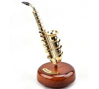 ASHATA Musique Boîte à Musique, Style Rétro Saxophone (Saxophone) | Construction ABS durable, mélodie douce, polyvalente pour la décoration, parfaite pour les étudiants en saxophone