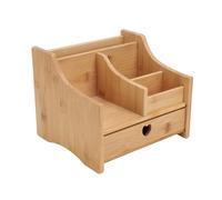 ASHATA Organiseur de Bureau Compact, Boîte de Rangement de Table pour Bureau, Bijoux, Cuisine, Décoration D'intérieur, Organiseur de Maquillage en Bois pour Salon, Chambre à Coucher, Support de