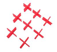 ASHATA Outil D'espacement de Planche de Terrasse 8 Pièces ABS Rouge pour un Contrôle Parfait des écarts dans les Terrasses en Composite et en Bois avec 4 Options D'épaisseur pour une Installation