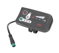 ASHATA Panneau d'affichage LED pour Vélo électrique 5P, Compteur de Vélo électrique étanche, Support de Guidon de 22,2 Mm pour la des Données de (36V)