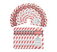 ASHATA Panneau de sécurité Réinscriptible avec étiquette de Verrouillage pour Produits Chimiques Industriels, Longue Durée de Vie, Paquet de 30 pour Emplacements Inflammables et Explosifs