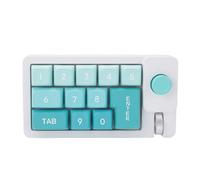 ASHATA Pavé Numérique Mécanique Filaire à 12 Touches, 12 RVB rétroéclairé par LED, pavé Numérique échangeable à Chaud avec Bouton Multifonction, Joystick, Rouleau Macro Programmable (Green)