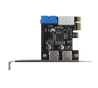 ASHATA PCI Express vers 19 Broches USB 3.0, Adaptateur de Carte d'extension PCI-E vers USB3.0 avec Interface 19PIN Avant, Prise en avec XP 32/64, 7 32/64,